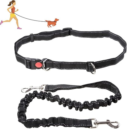 Hands Free Dog Leash, 1 PCS Dog Waist Belt with Leash Elastic Dog Running Belt with Waist Belt for Medium and Large Dog