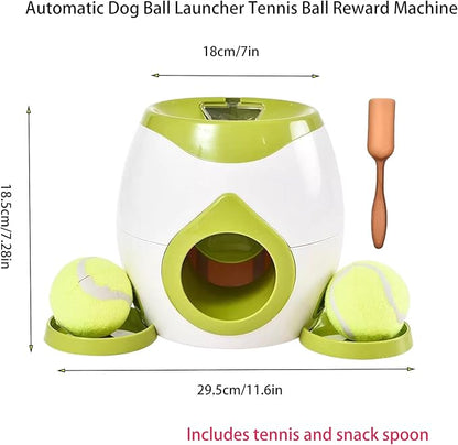Latest Automatic Dog Ball Launcher Tennis Ball Reward Machine for Small Medium Large Dogs Indoor Outdoor Training Automatic Feede for Interactive Dog Training, pet Play and Feeding Machine