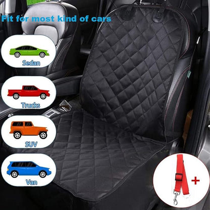 Front Pet Seat Cover Protector for Dogs Cats Car Nonslip Scratchproof Waterproof Washable Pets Front Seats Covers for Cars Trucks SUVs Vans (Black)