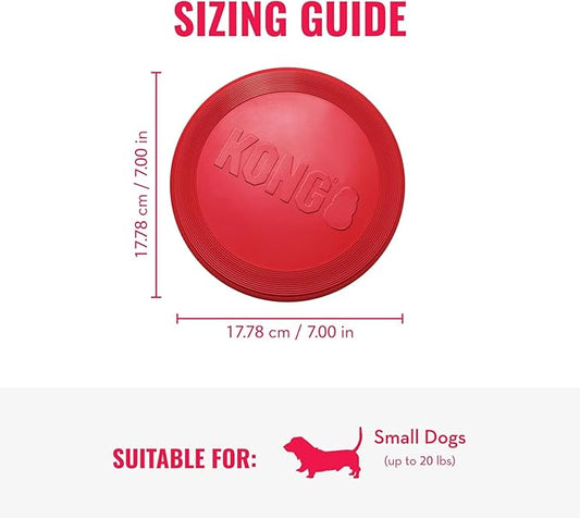 KONG Goodie Bone & Flyer - Dog Toys to Enrich Playtime - Dog Bone & Soft Throwing Disc Support Mental Engagement - Rubber Bone for Treats - Rubber Flying Disc with Dynamic Rebound - for Small Dogs