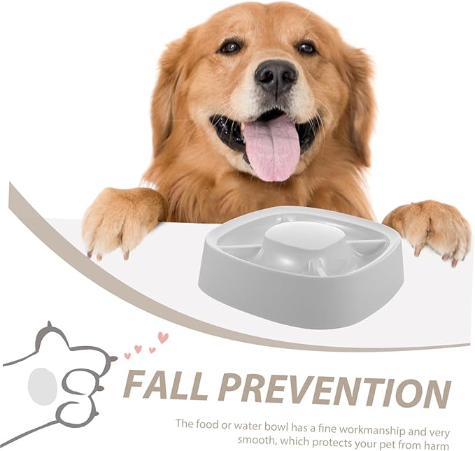 Mipcase Cat Food Water Bowl Multi-Functional Slow Feeder for Dogs and Cats Compartments for Multiple Pets Easy to Pet Feeding Bowl