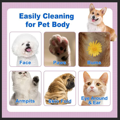 DR.EASY Odor Remover Pet Grooming Wipes 100Ct Lavender Plant Based Ingredients for Paws,Body,Nose &Bum Cleaning,Remove Dirt,Dander & Excess Hair with Soft and Thick Wipes,No Artificial Fragrance - Image 6