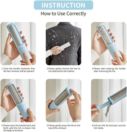Pet Hair Remover Roller – 360° Self-Cleaning, Reusable Lint Roller for Pet Hair on Couch, Clothes, Car & Bed – Dog & Cat Fur Remover Brush – Green - Image 6