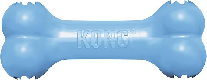 KONG Puppy Goodie Bone - Stuffable Toy for Small Puppy - Natural Rubber Chew for Puppies - Toy for Teething - for Small Puppies - Blue