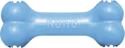 KONG Puppy Goodie Bone - Stuffable Toy for Small Puppy - Natural Rubber Chew for Puppies - Toy for Teething - for Small Puppies - Blue