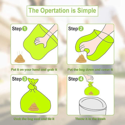 Dog Poop Pickup Bags Holder Dispenser with 1 Roll Random Color Leak-proof Scented Doggy Waste Bags and Carabiner with Safety Lock Plus Hook and Loop Fastener Never Loose on Leash Lead Again (Beige)