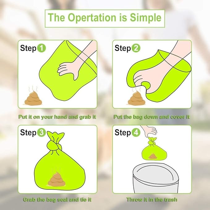Dog Poop Pickup Bags Holder Dispenser with Standard-Sized Leak-Proof Scented Doggy Waste Bags and Carabiner with Safety Lock&Fastener Never Loose on Leash Lead Again (2 Holders 30 Bags, Beige)
