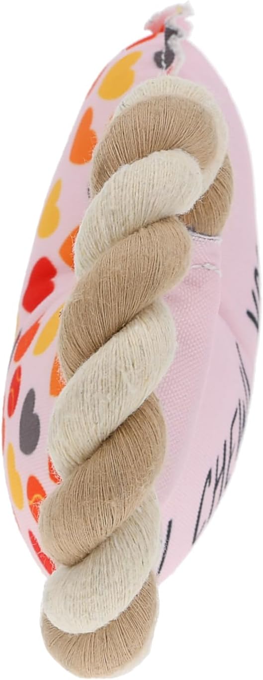 Pavilion - I Chews You - 9.5" Heart Puppy Dog Toy with Rope Handle K-9 Furry Companion Present