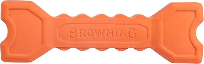 Browning Pet Training Tools, Durable Dog Toys for Tug and Fetch, Bone Squaker (Orange), One Size
