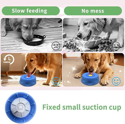 Dog Lick Bowl with Rolling Ball, 2026 Upgraded Slow Feeder Dog Bowls with Anti-Slip Base for Yogurt, Bone Broth, Water, Interactive Lick Toy for Large Medium Small Dogs (Gray)
