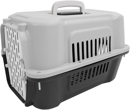 ABS Pet Carrier, Sturdy Hard Plastic Travel Carrier with Superior Ventilation from 4 Sides, Easy to Clean and Maintain, for Small Dogs and Cats, 11.81 x 12.20 x 18.90 Inches