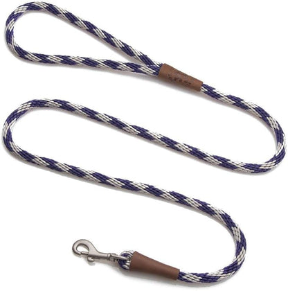 Mendota Pet Snap Leash - British-Style Braided Dog Lead, Made in The USA - Amethyst, 3/8 in x 6 ft - for Small/Medium Breeds