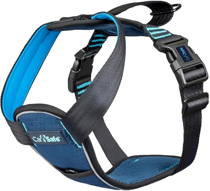 CarSafe Crash Tested Dog Safety Harness - Crash Tested to 32Kg/70lbs, Safely Secure Dog in The Car, Comfortable and Padded Design. for Toy, Small, Medium and Large Dogs (Size Small)