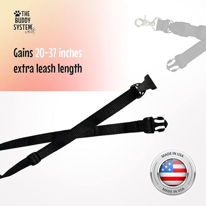 The Buddy System Hands Free Dog Leash Accessories, Fits All Our Dog Leashes, Versatile Leash System for Runners, Joggers and Owners, Made in USA (Extender, Small Dog Black)