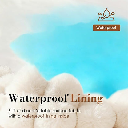 Dog Beds for Extra Large Sized Dog, Orthopedic Pet Bed with Waterproof Lining, Soft Short Plush Surface & Egg Crate Foam, Machine Washable Pet Mat with Removable Cover & Anti Slip Bottom