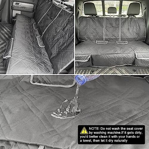 sportuli Dog Car Seat Cover Replace for Ford F150 and Dodge Ram 1500, 600D Oxford Cloth Heavy Duty Waterproof Non Slip Pet Truck Back Bench Seat Cover, Fit for All Full-Size Trucks (Full-Size Truck) - Image 5