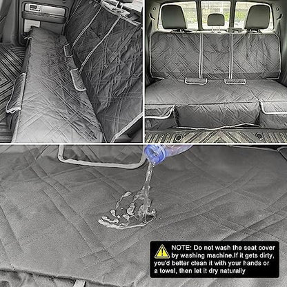 sportuli Dog Car Seat Cover Replace for Ford F150 and Dodge Ram 1500, 600D Oxford Cloth Heavy Duty Waterproof Non Slip Pet Truck Back Bench Seat Cover, Fit for All Full-Size Trucks (Full-Size Truck) - Image 5