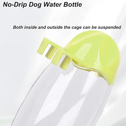 No-Drip Water Bottle/Feeder for Hamsters/Guinea Pigs/Ferrets/Rabbits/Cats and Dogs, Small Animals and Small Pets - for Use in Cages, Crates or Suspension Mounts.13.5 oz. Nozzle 10 mm, Yellow