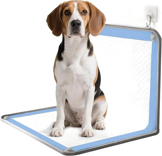 Silicone Pee Pad Holder for Dogs Fits Up to 36" x 25" Training Pads Leak-Proof Non-Slip Puppy Pee Pad Holder with Fixed Buttons Portable Easy to Clean