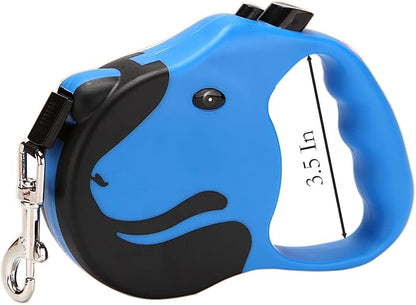 Retractable Dog Leashe, 16 Feet Blue Automatic Dog Walking Rope with Switch and Non-Slip Handle for Walk a Dog (Blue)