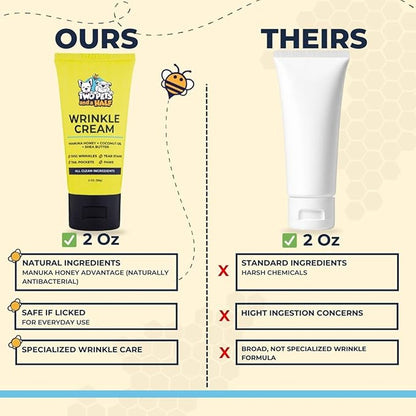 Paste for Bulldogs Wrinkle 2oz+ 50 Wrinkle Wipes French Bulldog (Pack of 2)- Wrinkle Cream for Dogs, Frenchie, English Bulldog, Pug- Cleans Rashes,Tail Pockets, Dry Skin & Paws (Made In USA)