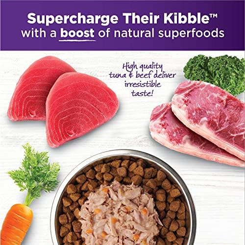 Wellness Bowl Boosters Simply Shreds Wet Dog Food Topper for Small, Medium, and Large Breeds, Grain Free, Natural, Tuna, Beef, and Carrots Recipe, 2.8 oz, Pack of 12 Pouches - Image 4