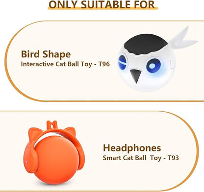 ORSDA 3 PCS Replacement Refills, Feather Tail, Elastic Net Tail, Plush Shrimps for Automatic Kitten Toys, only Suitable T93&T96 Cat Ball Toy