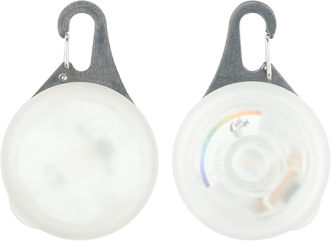 Nite Ize SpotLit XL Rechargeable Collar Light - Disc-O Select - Clip-On Pet Accessory for Nighttime Visibility - Color-Changing LED - Stainless Steel Carabiner Clip - Weather-Resistant
