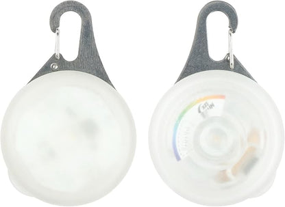 Nite Ize SpotLit XL Rechargeable Collar Light - Disc-O Select - Clip-On Pet Accessory for Nighttime Visibility - Color-Changing LED - Stainless Steel Carabiner Clip - Weather-Resistant