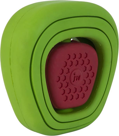 JW CHEW-EE Dental Dog Chew Toy; Cleans Your Pet's Teeth and Gums As They Play; Add Their Favorite Flavors, Apple Core (Pack of 2)