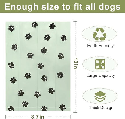 Poop Bags for Dogs, Dog Poop Bag Rolls and Small Trash Bags for Waste Cleanup, Extra Thick Doggie Bags for Pooper Scooper Scented Dog Waste Bag for Outdoor Puppy Walking and Travel 60 Count