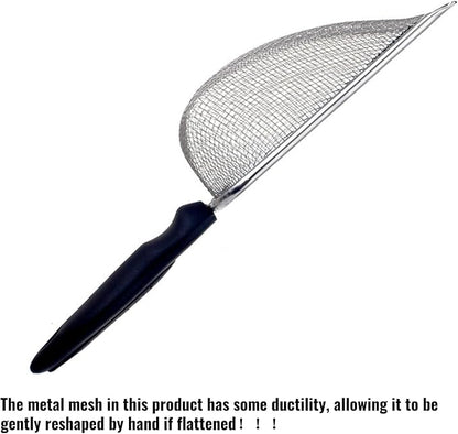 Cat Litter Scoop Stainless Steel Mesh Scooper Long Handle Deep Shovel Non-Stick Coated Metal Litter Scoop for Litter Box Kitten Pooper Lifter (Hole:3.8mm/Regular Cat Litter Scoop)