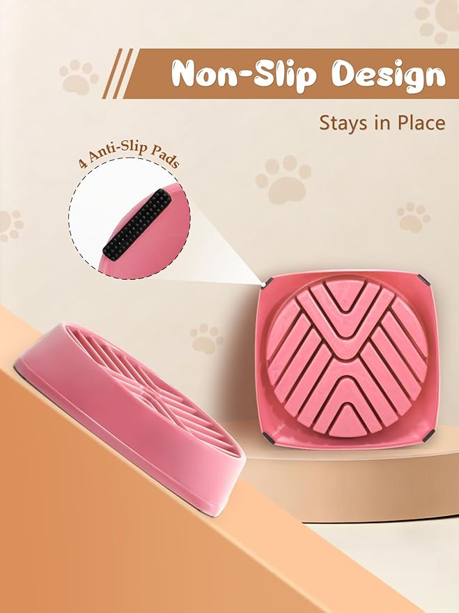 KASBAH Slow Feeder Dog Bowls Large Breed, 5 Cups Capacity for Wet & Dry Food, Puzzle Maze Bowl for Fast Eaters, Non-Slip Base, BPA Free, Helps Prevent Bloat and Aid Digestion