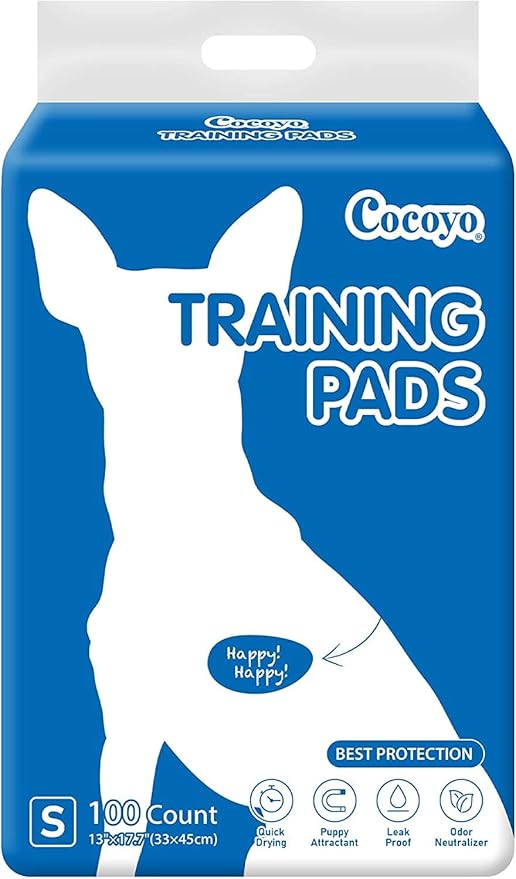 COCOYO Best Value Training Pads 100 Count 13“ by 17.7”| Dog Pee Pads | Super Absorbent Puppy Pads,Blue