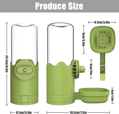Pet Water Bottle for Cage Crate 26oz Automatic Feeding Water Dispenser for Dog Cat Rabbit (Green, 26oz)