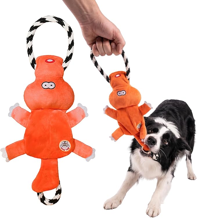WUGO Tug of War Dog Toy Interactive Tough Tug of War Toy with Rope Knotted Rope Puppy Toys to Keep Them Busy