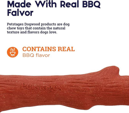 Pupstages Dogwood Mesquite Dog Chew Toy – Real-Wood Blend, Moderate Chewers, Medium, 7.5", 2-Pack (Natural & Mesquite Flavors)