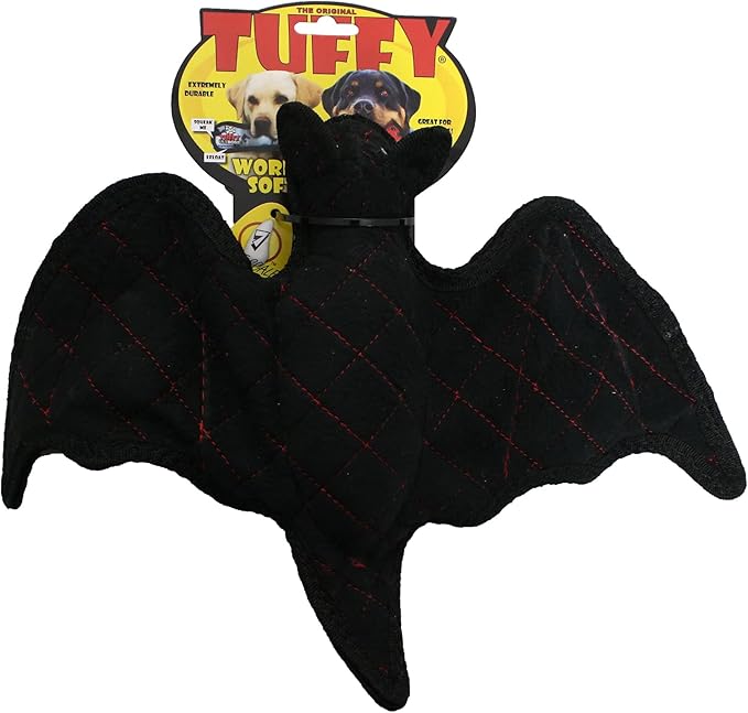 TUFFY - World's Tuffest Soft Dog Toy - Desert - Multiple Layers. Made Durable, Strong & Tough. Interactive Play (Tug, Toss & Fetch). Machine Washable & Floats (Bat, Large 2 Pack)