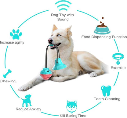 Dog Toys to Keep Them Busy for Boredom,Interactive Dog Toys Tug of War, Mentally Stimulating Toys for Dog, Puppy Teething Puzzle Treat Food Dispensing Ball Toy for Small Medium Dogs