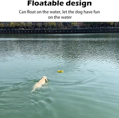 Dog Toys, Dog Chew Toys for Aggressive Chewers,Flying Discs for Medium/Large Breeds. Floating Dog Ring Toys for Throwing, Catching, Grabbing. (Large)