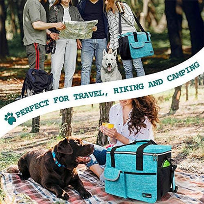 PetAmi Dog Travel Bag Organizer, Pet Supplies Diaper Tote, Teal Blue Large - Image 6