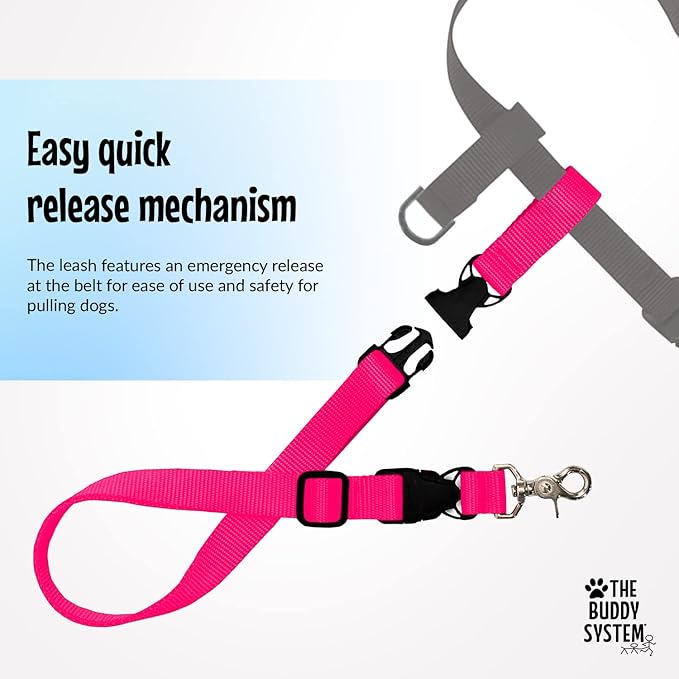 The Buddy System Accessories for Our Dog Leashes Made in USA (Extra Buddy, Small Dog Pink)