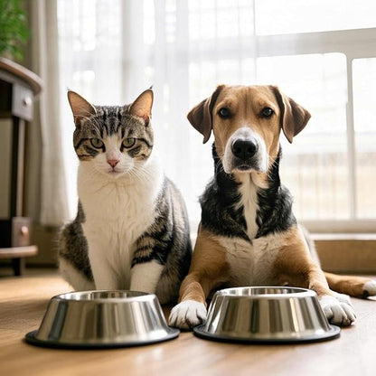 NAJOR Stainless Steel Dog Bowls,4Cup / 32oz Large Dog Food Bowls,Anti-Skid Pet Feeder Bowl and Water Bowl,Perfect Choise for for Dogs and Cats and More,Set of 2
