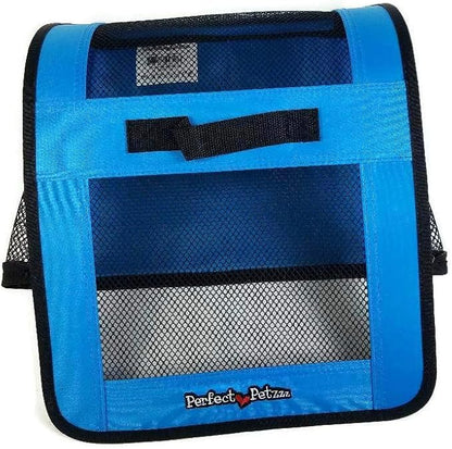Pet Travel Bag for Originals & Minis, Small Pet Carrier w/Mesh & Nylon Lining, Dog Carrier for Medium Dogs, Versatile Kitten Carrier & Puppy Carrier, Easy to Clean, Blue - Perfect Petzzz