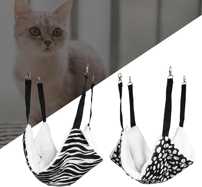OUNONA 2pcs Reversible Cat Hammock Breathable Hanging Pet Bed 35x35cm Double-Sided Sleeping Pad for Indoor Cats Summer Lounger