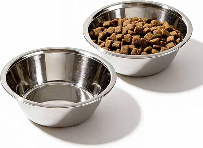 Scott Pet Bowl Stainless Steel 3 Quart, Silver (Pack of 2)