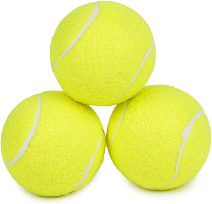 Prime Pets Tennis Balls for Dogs 3 Pack 2.5”, Durable Dog Toys for Training, Fetch & Outdoor Play, Squeaky Balls for Dogs Small and Medium with High Bounce, Interactive Pet Fetch Ball