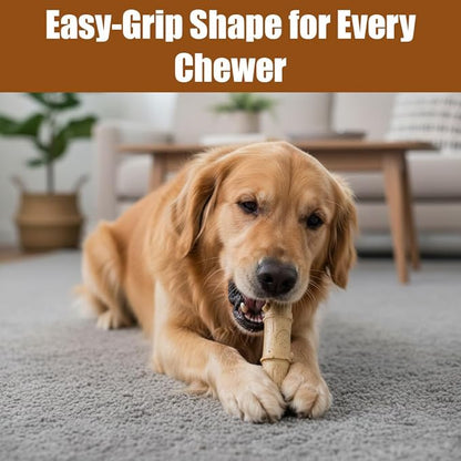 SPOT Bam-Bones Plus Bamboo Stick - Bamboo Fiber & Nylon, Durable Long Lasting Dog Chew for Aggressive Chewers – Great Toy for Adult Dogs & Puppies Under 90lbs, Non-Splintering, 9.5in, Chicken Flavor