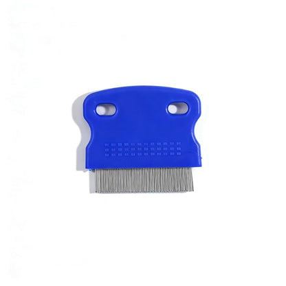 3/4/5-pieces flea and lice comb set, stainless steel pet comb (for dogs and cats, circular tooth design), double-sided tear stain remover, pet shedding comb, suitable for all types of pets (3pcs)