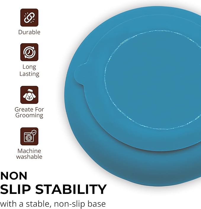 Slow Feeder Dog Bowls, Dishwasher Safe, Non-Slip Base, BPA-Free Slow Eating Dog Bowl (Blue, 1-Pack)